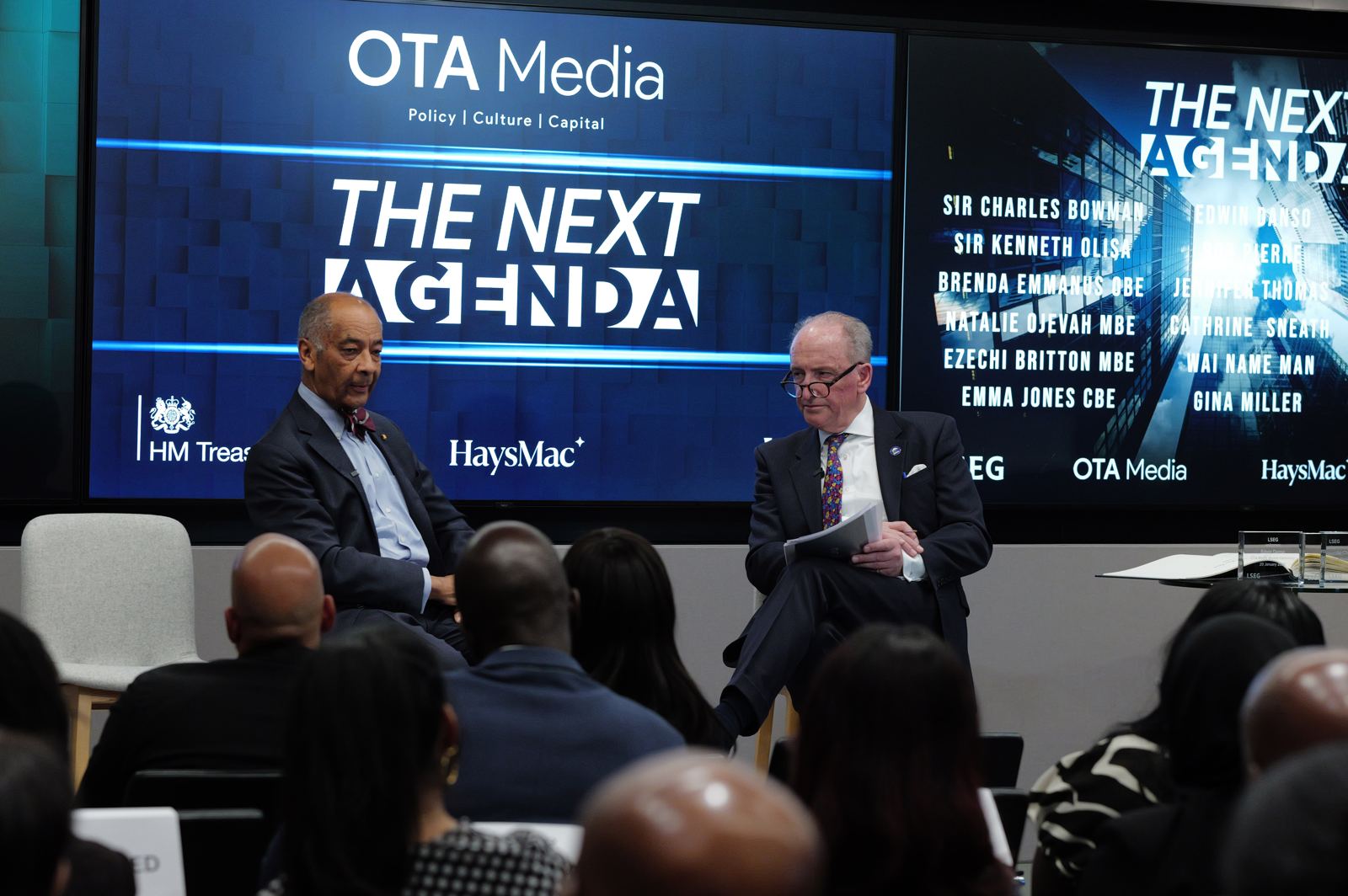 Panel in conversation, OTA Media with HM Treasury and HaysMac