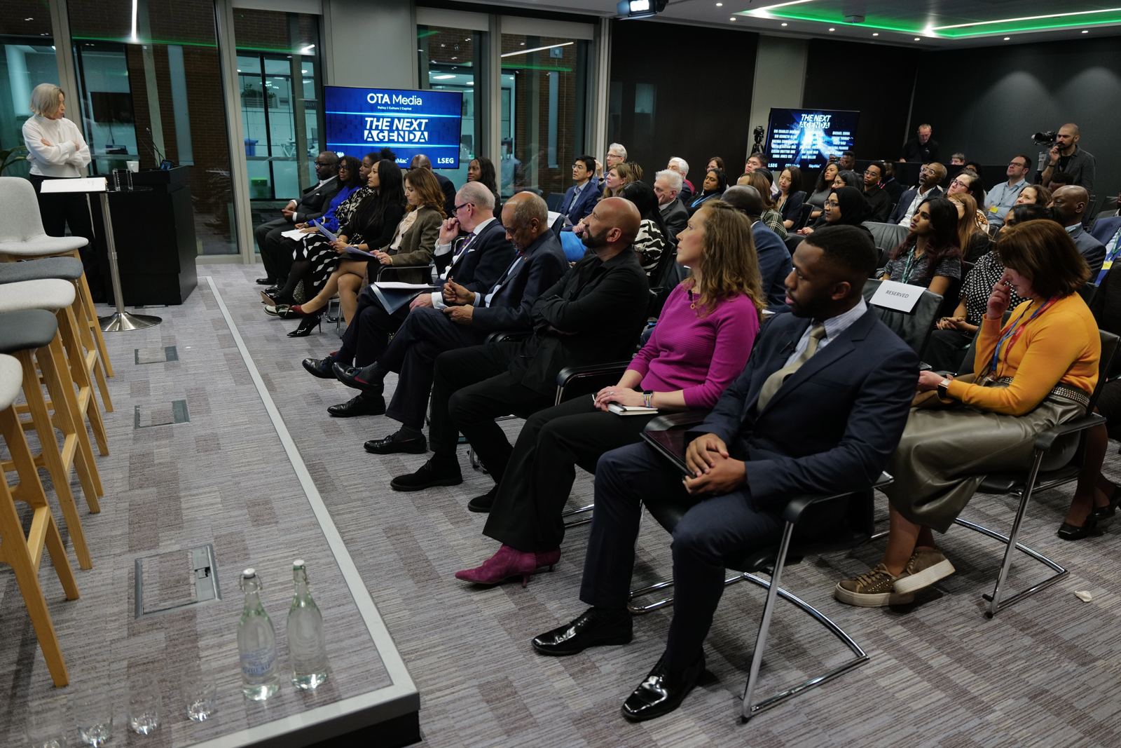 The audience in the London Stock Exchange auditorium