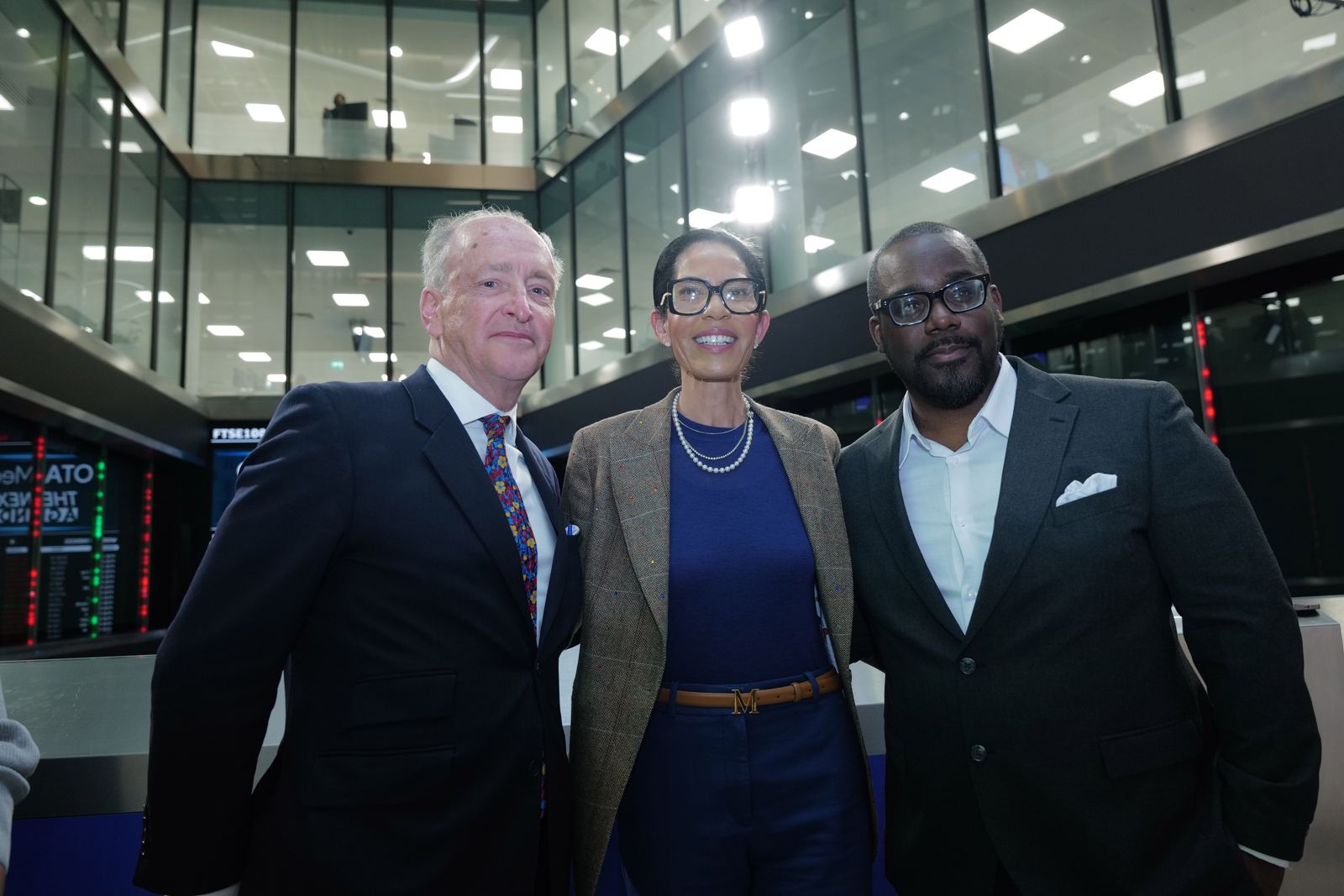 Guests on the trading floor at the London Stock Exchange